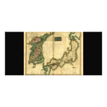 1815 Map of Korea and Japan Rack Card