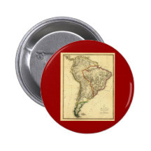 1817 Map of South America Button