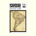 1817 Map of South America stamps