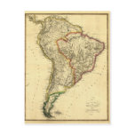 1817, south, america, continent, columbia, brazil,