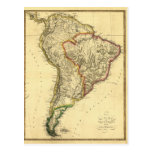 1817 Map of South America Postcard