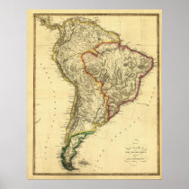 1817 Map of South America Posters