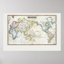1817 Map of the World Posters