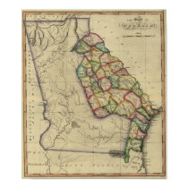 1817 The state of Georgia From Samuel Lewis Atlas posters