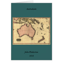 1818 Australasia  Map - Australia, New Zealand Greeting Card