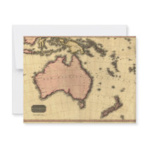 1818 Australasia  Map - Australia, New Zealand Custom Invite