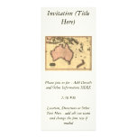 1818 Australasia Map - Australia, New Zealand Custom Invitation