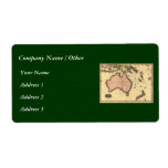 1818 Australasia  Map - Australia, New Zealand Custom Shipping Label