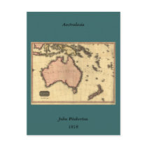 1818 Australasia  Map - Australia, New Zealand Postcards