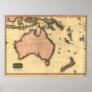 1818 Australasia  Map - Australia, New Zealand Poster