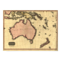 1818  Australasia  Map - Australia, New Zealand posters