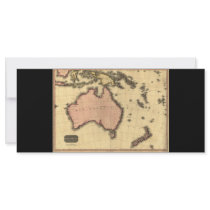 1818 Australasia  Map - Australia, New Zealand Customized Rack Card