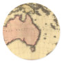 1818 Australasia  Map - Australia, New Zealand Round Stickers