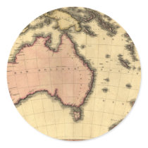 1818  Australasia  Map - Australia, New Zealand stickers