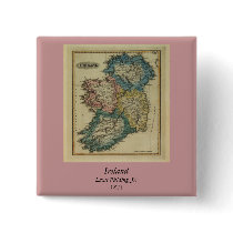 1823 Ireland map by Lucas Fielding Jr Pins