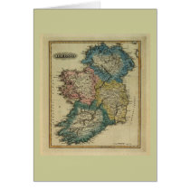 1823 Ireland map by Lucas Fielding Jr cards