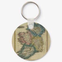 1823 Ireland map by Lucas Fielding Jr keychains