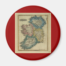 1823 Ireland map by Lucas Fielding Jr Refrigerator Magnet