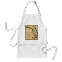 1823 Map of Florida Aprons