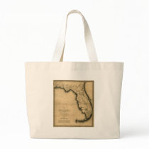 1823 Map of Florida Canvas Bags