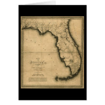 1823 Map of Florida Cards