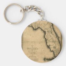 1823 Map of Florida Keychains