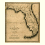 1823 Map of Florida posters