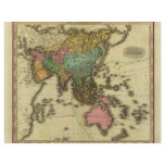1825 Map of Asia by Henry Tanner flyers