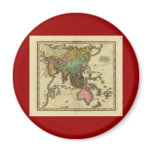 1825 Map of Asia by Henry Tanner Fridge Magnet