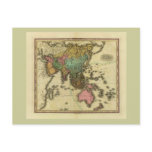1825 Map of Asia by Henry Tanner Postcards