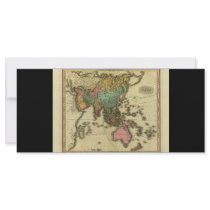 1825 Map of Asia by Henry Tanner Personalized Rack Card