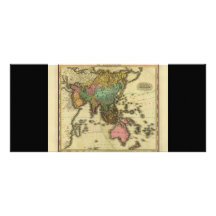 1825 Map of Asia by Henry Tanner Personalized Rack Card