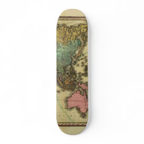 1825 Map of Asia by Henry Tanner Skate Board Decks