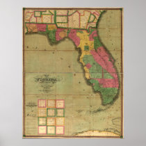 1829 Map of Florida Print