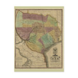 1837 Map of Texas, with Parts of the Adjoining Sta Post Card
