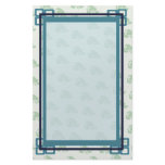 1840 floral blue personalized stationery