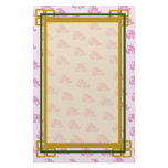 1840 floral pink personalized stationery