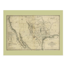 1844  Map of Texas and the Countries Adjacent Post Cards
