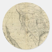 1844  Map of Texas and the Countries Adjacent Stickers