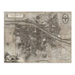 1847 Molini Pocket Map of Florence Italy Post Cards