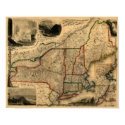 1850 Rail Map of New England, New York and Canada posters