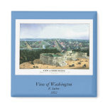 1852 Color Lithograph - View of Washington Fridge Magnet