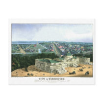 1852 Color Lithograph - View of Washington postcards
