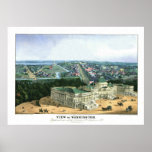 1852 Color Lithograph - View of Washington Print