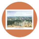1852 Color Lithograph - View of Washington Round Stickers