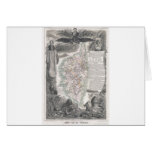 1852 Map of  Corsica Greeting Cards