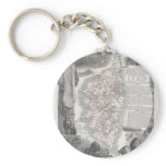 1852 Map of  Corsica Key Chain