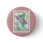 1856 Government Map of Nicaragua by A.H. Jocelyn Pinback Button
