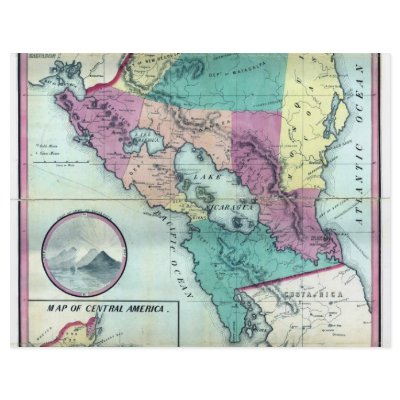 1856 Government Map of Nicaragua by A.H. Jocelyn Personalized Flyer by ZephyrusBooks