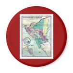 1856 Government Map of Nicaragua by A.H. Jocelyn Refrigerator Magnet